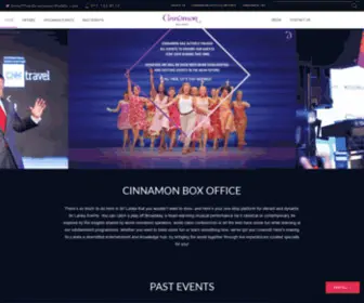 Cinnamonboxoffice.com(Events in Sri Lanka) Screenshot