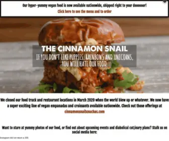 Cinnamonsnail.com(The Cinnamon Snail) Screenshot