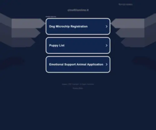 Cinofilionline.it(Cani) Screenshot
