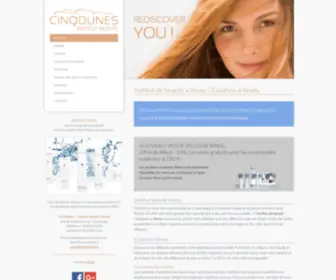 CinqDunes.ch(Institut beauté Vevey) Screenshot