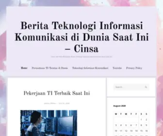 Cinsa.info(Berita Teknologi Informasi Komunikasi di Dunia Saat Ini) Screenshot