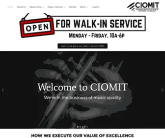 Ciomit.com(Colorado Institute Of Musical Instrument Technology) Screenshot