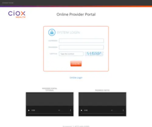 Cioxlink.com(Ciox Health) Screenshot