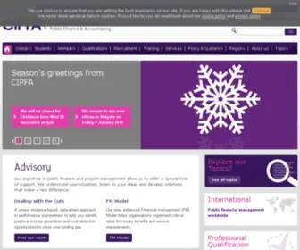 Cipfa.org.uk(The Chartered Institute of Public Finance and Accountancy) Screenshot