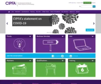 Cipfa.org(The Chartered Institute of Public Finance and Accountancy) Screenshot