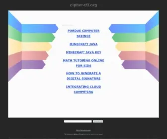 Cipher-CTF.org(Cipher CTF) Screenshot