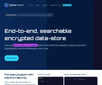 Cipherstash.com(A data storage platform) Screenshot