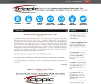 Cippic.ca(Samuelson-Glushko Canadian Internet Policy and Public Interest Clinic (CIPPIC)) Screenshot