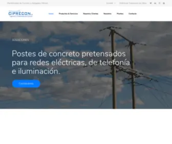 Ciprecon.com(Prefabricados en concreto y agregados de gran calidad) Screenshot