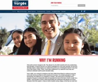 Ciprianovargas.com(Cipriano Vargas for Vista Schoolboard 2020 in November 3rd Election) Screenshot