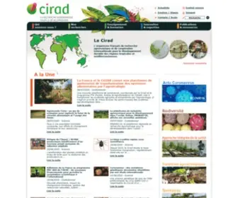 Cirad.fr(Cirad, la recherche agronomique pour le développement durable des régions tropicales et méditerranéennes) Screenshot