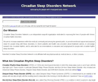 Circadiansleepdisorders.org(Circadian Sleep Disorders Network) Screenshot