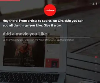 Circleme.com(Keeps you up to date with all your passions) Screenshot