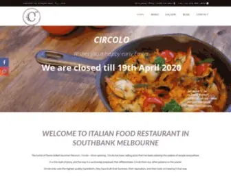 Circolo.com.au(Circolo has been selling Italian pizza) Screenshot