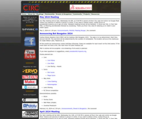 CircPeoria.org(Central Illinois Robotics Club) Screenshot