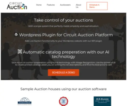 Circuitauction.com(Run Auctions on Your website with Circuit Auction) Screenshot