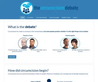 Circumcisiondebate.org(The Circumcision Debate) Screenshot