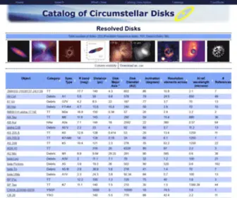 Circumstellardisks.org(Catalog of Circumstellar Disks) Screenshot