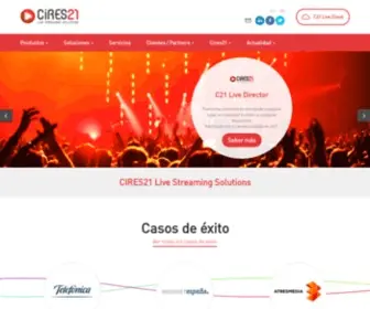 Cires21.com(Live Streaming Solutions Cires21) Screenshot