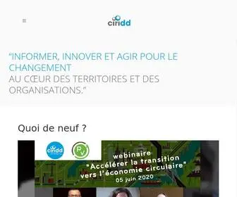 Ciridd.org(Le centre international de ressources et d'innovation pour un Développement Durable) Screenshot