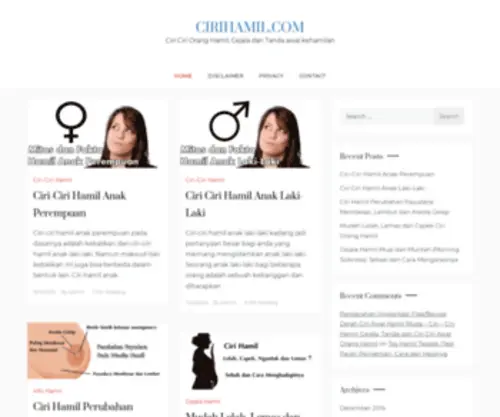 Cirihamil.com(Ciri Ciri Orang Hamil muda) Screenshot