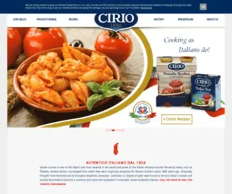 Cirio1856.co.uk(Cirio since 1856) Screenshot