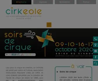 Cirk-Eole.fr(Bienvenue sur le site internet de Cirk Eole) Screenshot