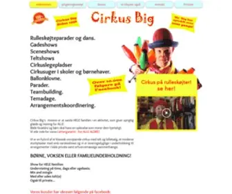 Cirkusbig.dk(Cirkus Big tilbyder show) Screenshot