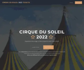 Cirque2022.com(Tickets for all Cirque du Soleil 2022 performances are on sale now) Screenshot