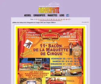 Cirquenpiste.fr(Modélisme de cirque) Screenshot