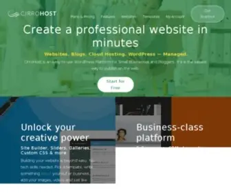 Cirrohost.com(The Easiest Way to Create a Website) Screenshot