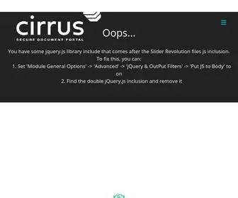 Cirrussecure.com(Secure Document Management Software) Screenshot