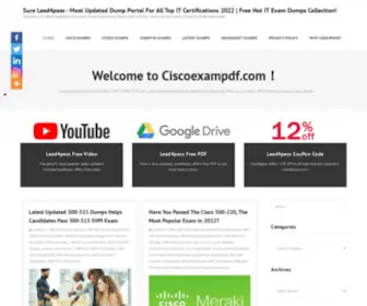 Ciscoexampdf.com(Sure Leads4pass) Screenshot