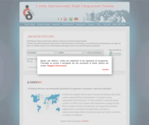 Ciseionline.it(Centro Internazionale Studi Emigrazione Italiana) Screenshot