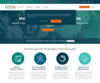 Cision.net(PR & Marketing Solutions for Professionals) Screenshot