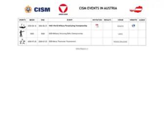 Cism-Austria.at(CISM EVENTS IN AUSTRIA) Screenshot