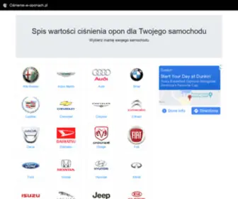 Cisnienie-W-Oponach.pl(Ciśnienie opon dla Twojego samochodu) Screenshot