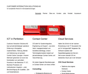 Cisolutions.ch(Customer Interaction Solutions AG) Screenshot
