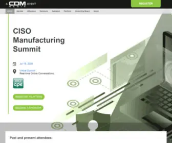 Cisomanufacturingsummit.com(CDM Media) Screenshot