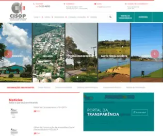 Cisop.com.br(Consórcio Intermunicipal de Saúde do Oeste do Paraná) Screenshot