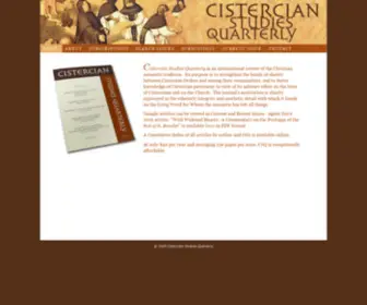 Cistercian-Studies-Quarterly.org(Cistercian Studies Quarterly) Screenshot