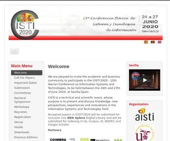 Cisti.eu(CISTI'2020) Screenshot