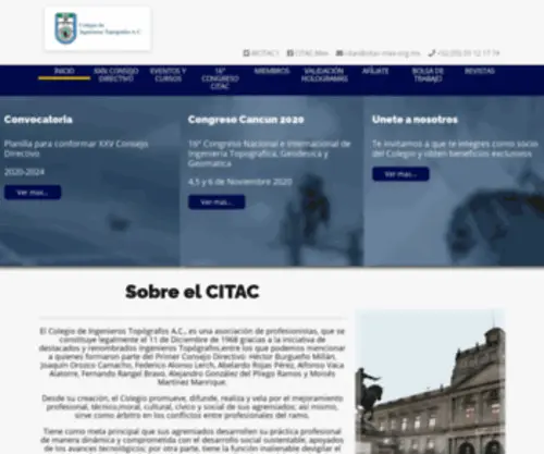 Citac-Mex.org.mx(Colegio de Ingenieros Topografos A.C) Screenshot