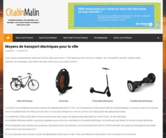 Citadinmalin.com(Découvrez notre sélection de transports électriques pour se déplacer en ville) Screenshot