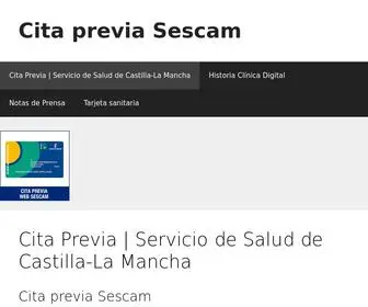 Citapreviasescam.es(≫ CITA PREVIA SESCAM) Screenshot