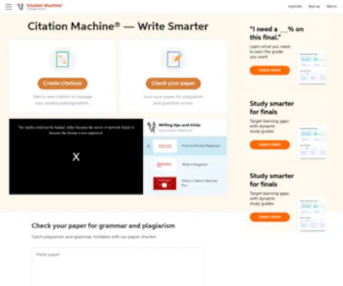 Citationmachine.net(Citation Machine®) Screenshot