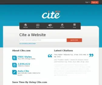 Cite.com(Online Citations) Screenshot