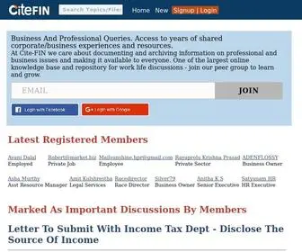 Citefin.com(Finance Management Community) Screenshot