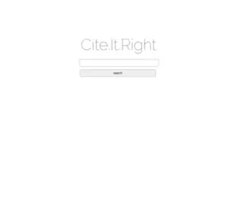 Citeitright.co.uk(Citeitright) Screenshot