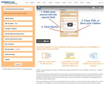 Citemaker.com(CiteMaker Citation Machine) Screenshot